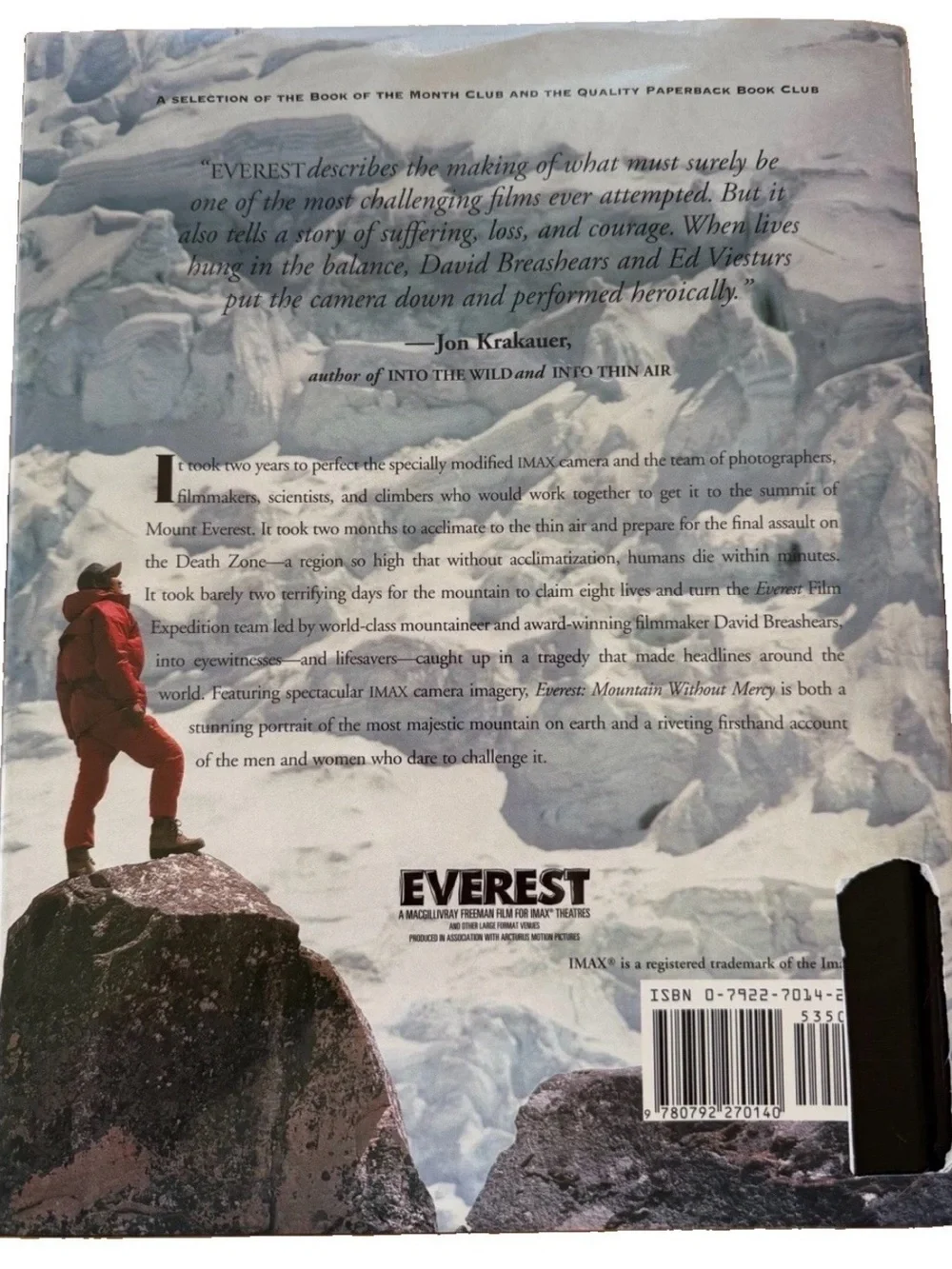 Everest Mountain Without Mercy Broughton Coburn HC 1997 Nat Geographic X Library